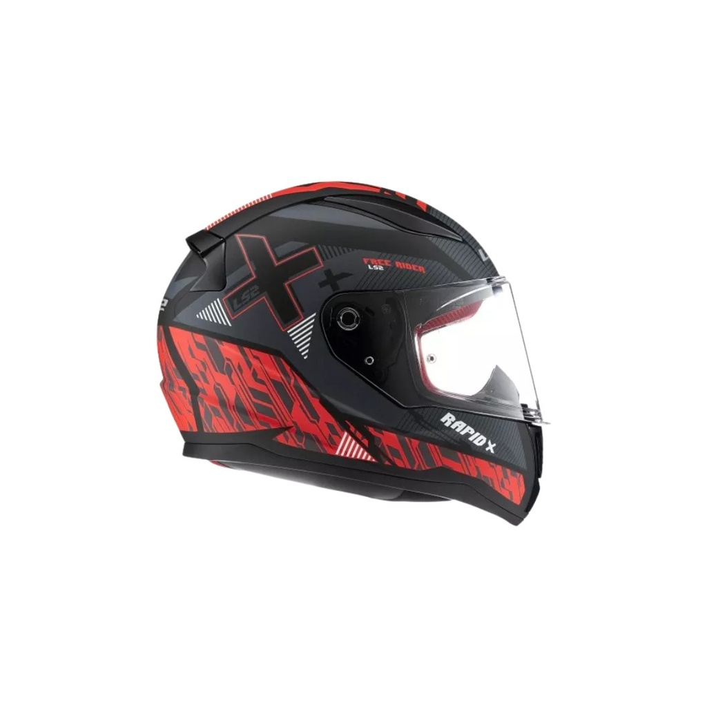 CASCO RAPID XTREET NEGRO M/ROJO LS2