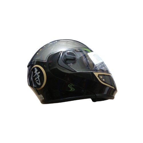 CASCO HONDA SAMURAI NEG GOLD DOBLE PRO T