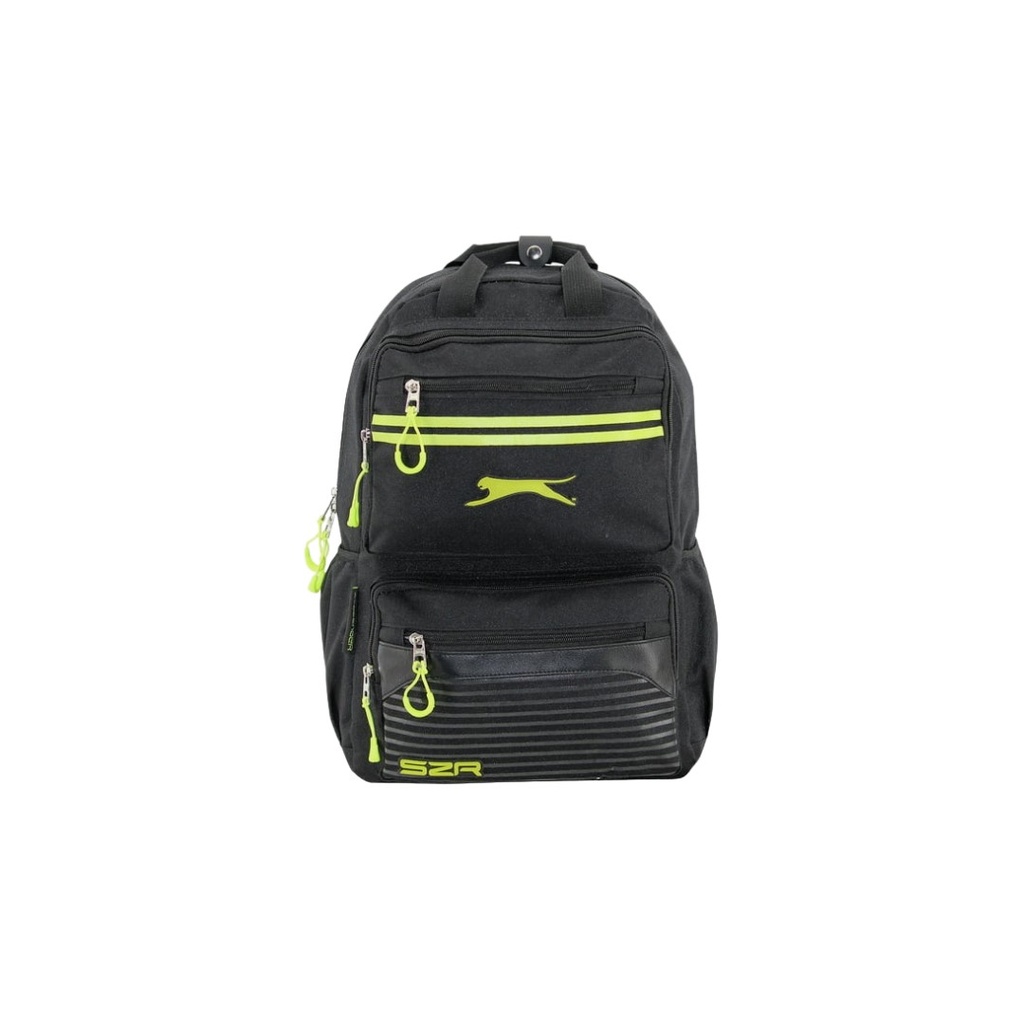 MOCHILA SLAZENGER NEGRA-VERDE