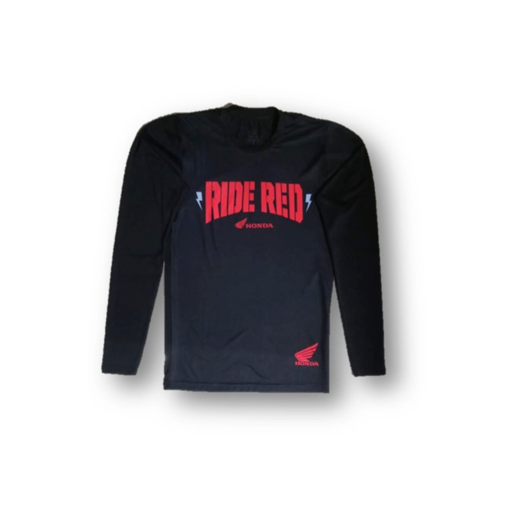 PLAYERA RIDE RED MANGA LARGA