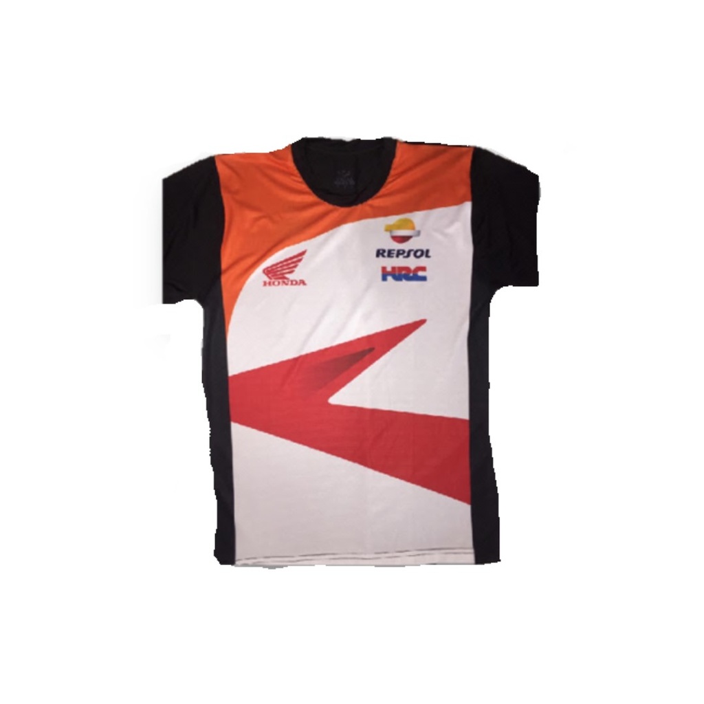 PLAYERA HONDA HRC NARANJA Y NEGRA