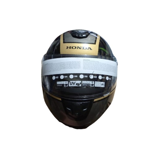 CASCO HONDA SAMURAI NEG GOLD DOBLE PRO T