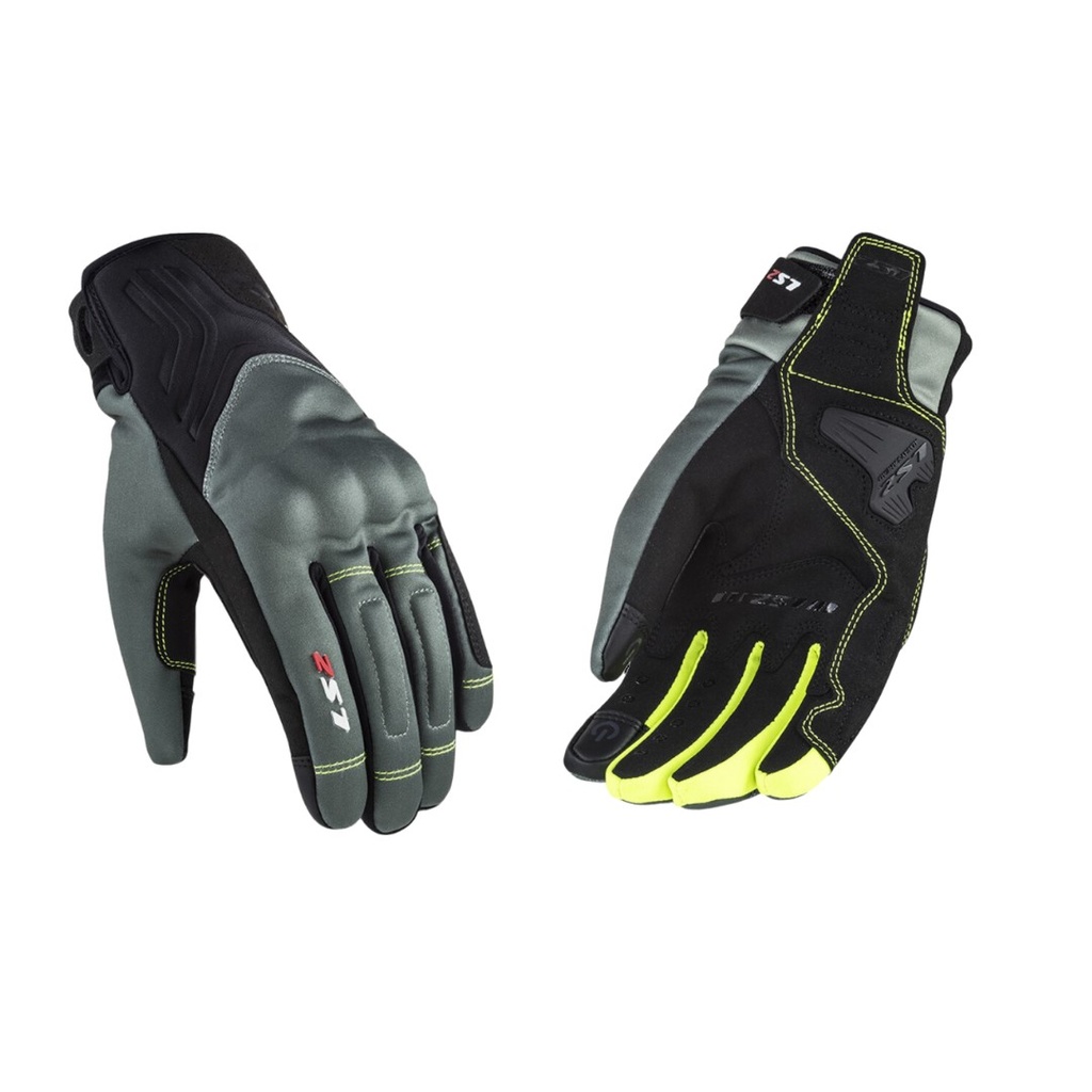 GUANTES JET II MAN LS2 GRIS/AMA