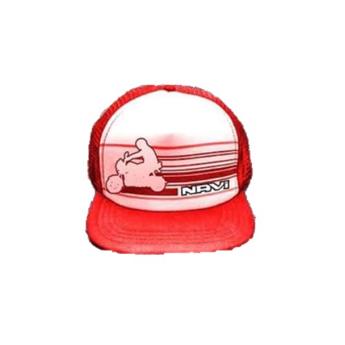 GORRA ROJO/BLANCO CON DISEÑO NAVI