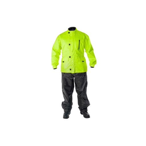 [TRS3GRNXL] IMPERMEABLE HOMBRE NEGRO/VERDE