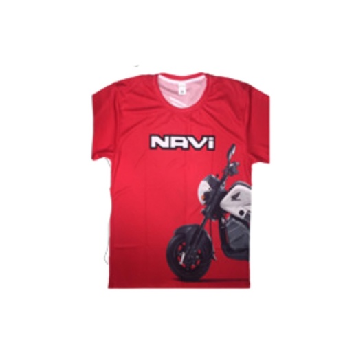 [14826-999-FH] PLAYERA ROJA CON MOTO BLANCA