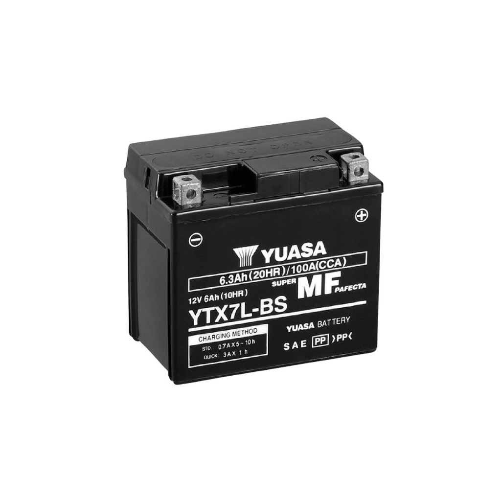 Batterie Yuasa YTX7A-BS AGM SLA | Batterie étanche Sans Entretien | Pour Scooters, Quads, Motos Petites Cylindrées - 12